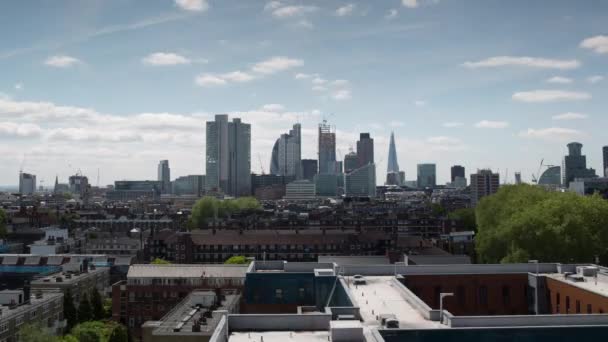 Timelapse video of clouds over cityscape, London, England, UK — Stock Video