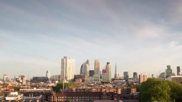 Timelapse dag till natt video av stadsbilden, London, England, Storbritannien — Stockvideo