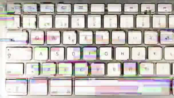 Panning vídeo do teclado do computador — Vídeo de Stock