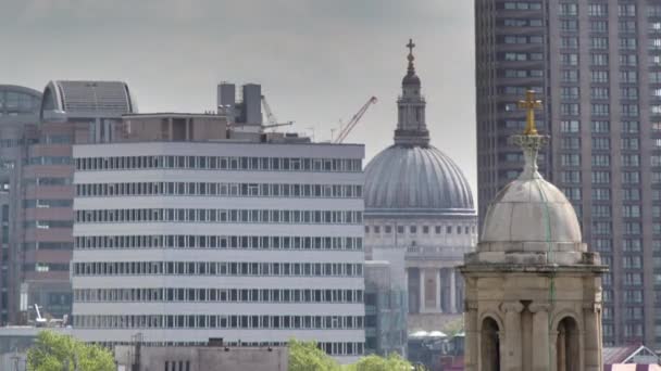 英国伦敦圣保罗大教堂的时间 — 图库视频影像