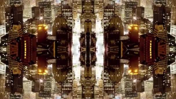 Videoclip Kaleidoscopic al orașului New York — Videoclip de stoc