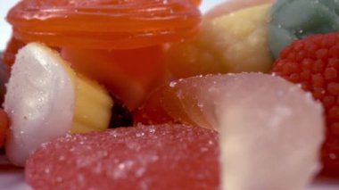 Makro jöleli şekerlerin yakın çekim görüntüleri