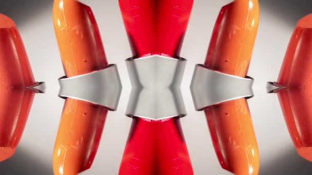 Close up panning video of lipsticks in studio — Stock Video