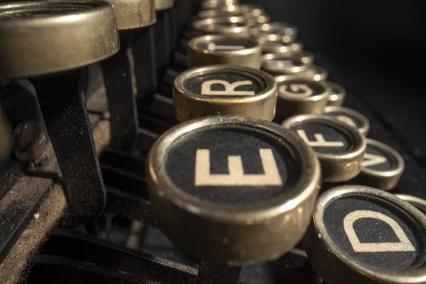 Old Fashioned Typewriter Keys Vintage Technology Letter Communication — Stock Photo, Image