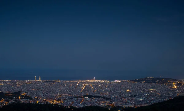 Barcelona Vanaf Bunkers Carmel Met Een Prachtig Panoramisch Uitzicht Skyline — Stockfoto