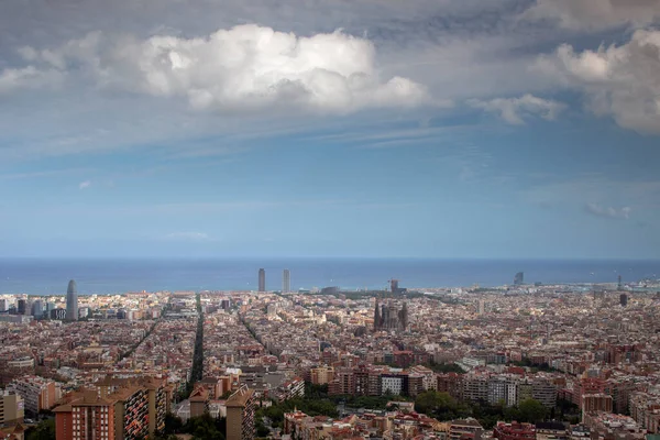 Barcelona Lövés Bunkerek Carmel Kínál Csodálatos Panoráma Kilátás Nyílik Városra — Stock Fotó