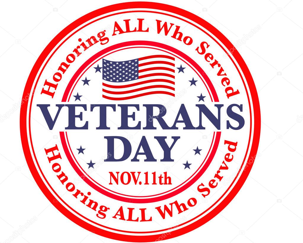 Veterans Day badge symbol November 11