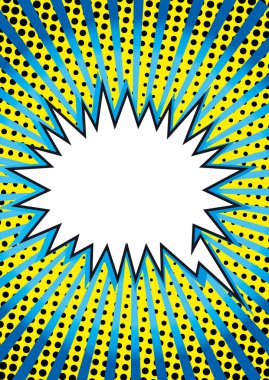 Çizgi film konuşma balonu patlama arkaplanı