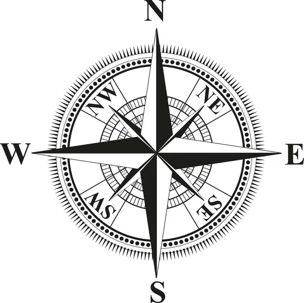 Kompas Puttend Uit Wit — Stockfoto