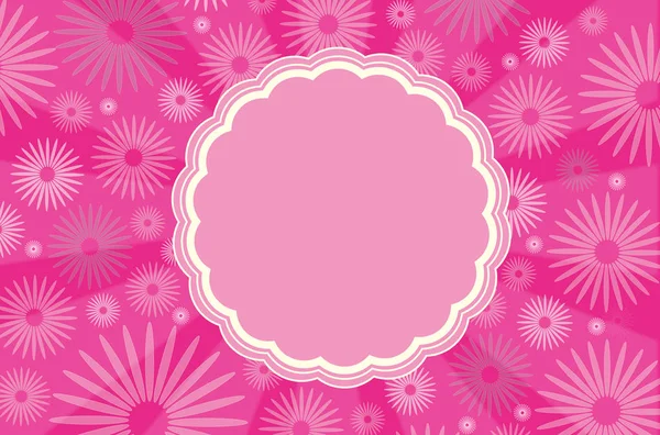 Latar Belakang Dekoratif Pink Dengan Bingkai Untuk Teks — Stok Foto