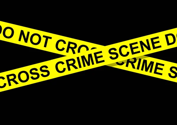 Crime Scene Tape Black — Stock Photo, Image