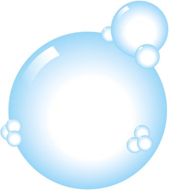 Beyaz arka plan üzerinde kabarcıklar