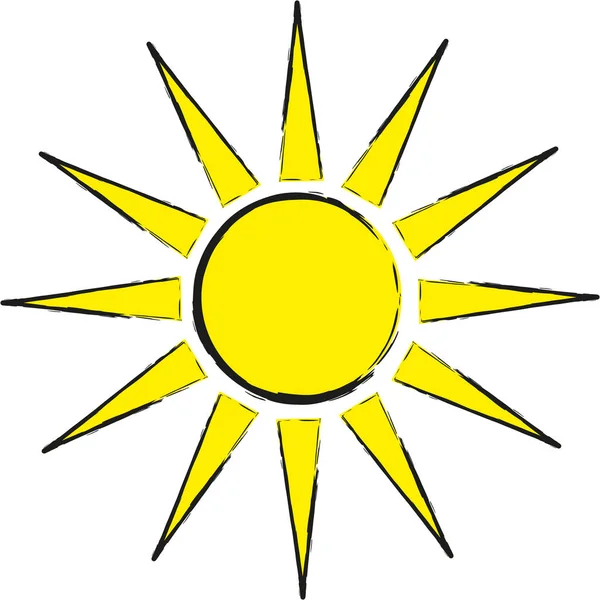 Sun Icon Illustration White — Stock Photo, Image