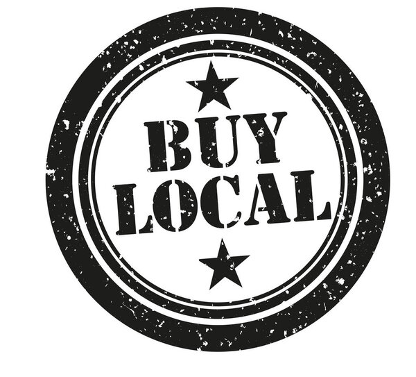 Купить местный штамп черный на белом