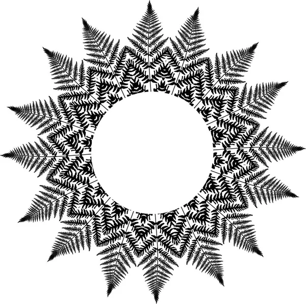 Fern Pattern Quadro Ilustração — Fotografia de Stock