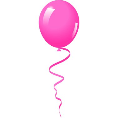 beyaz üzerine pembe balon