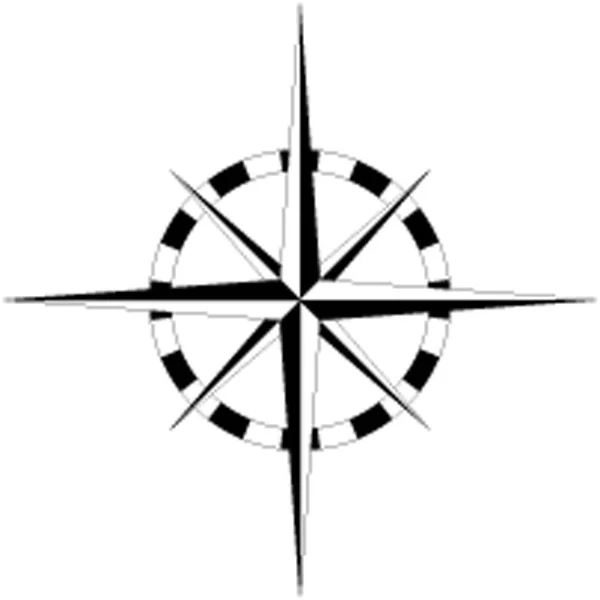 Kompas Grafiky Bílém Pozadí — Stock fotografie