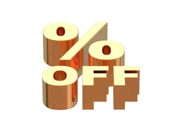 Percentage Ondertekenen Render — Stockfoto