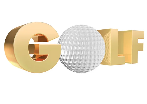 Letras Golfe Gold Render — Fotografia de Stock