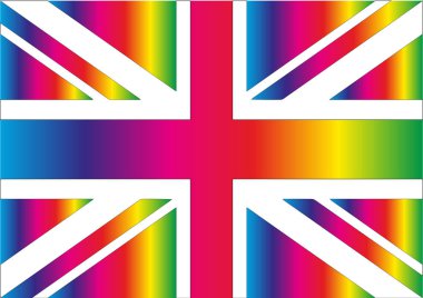 Gökkuşağı renginde Union Jack