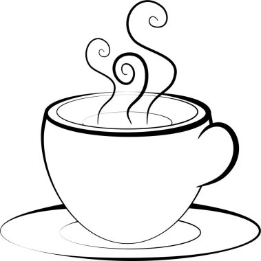Çay ya da kahve fincan illüstrasyon