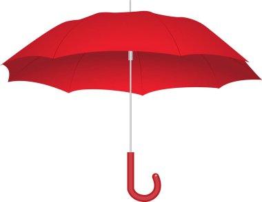 beyaz üzerine kırmızı şemsiye