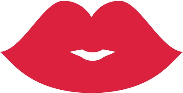性感的红色嘴唇在白色 — 图库照片
