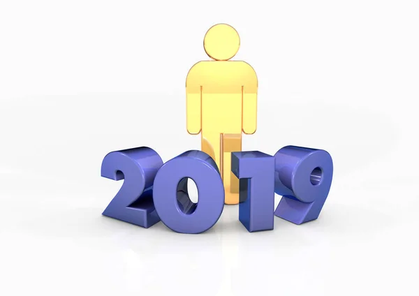 2019 Con Rendering Charater — Foto Stock