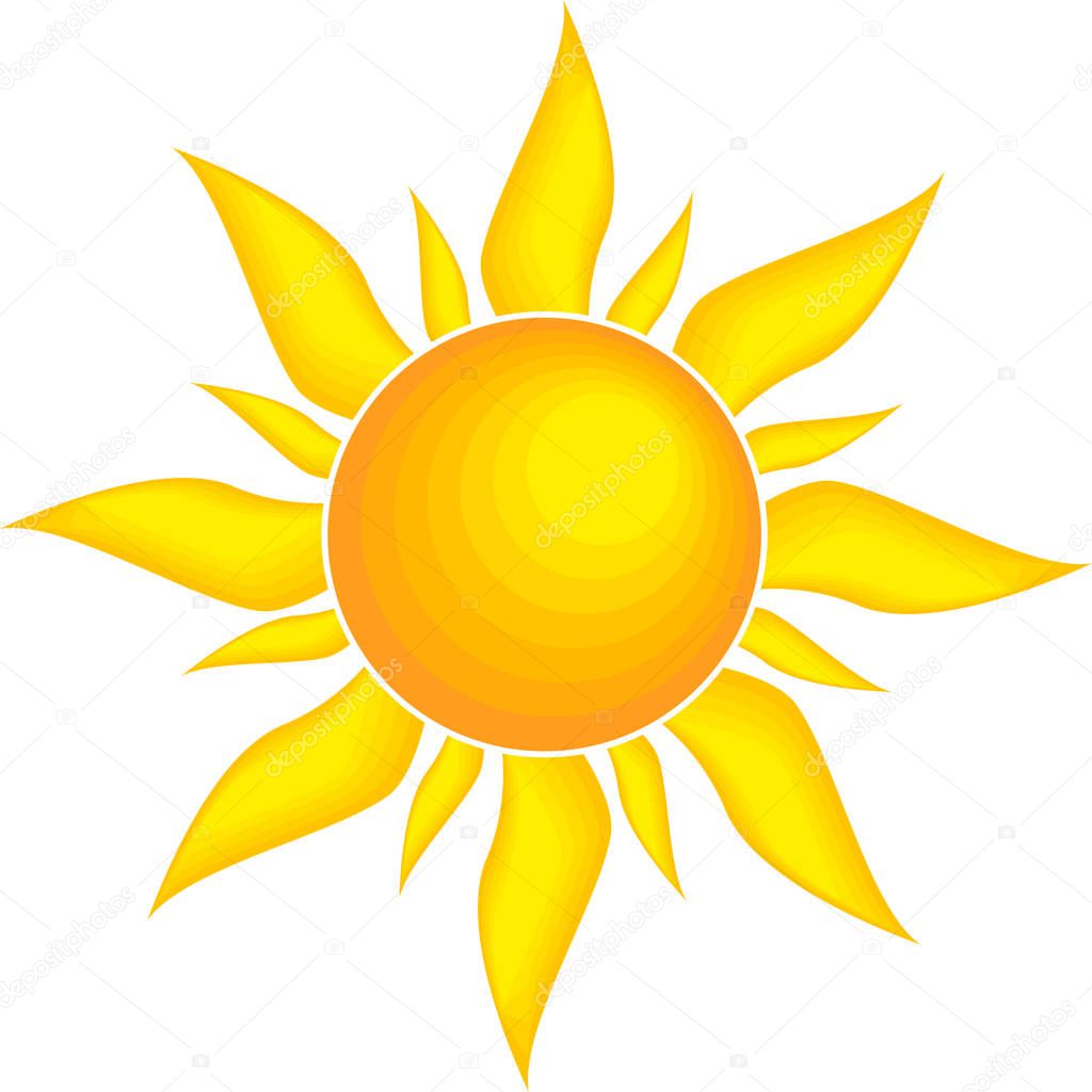 Sun symbol vector illustration