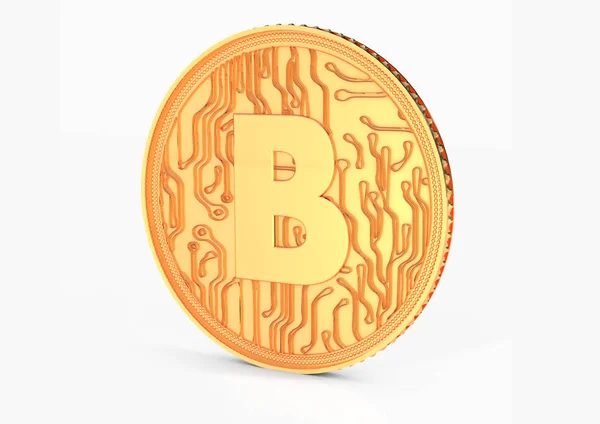 Bitcoin Standing Render — Stock Photo, Image