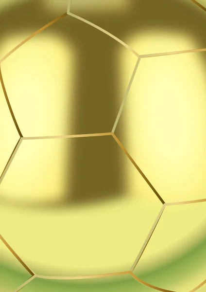 Gold Voetbal Achtergrond Illustratie — Stockfoto