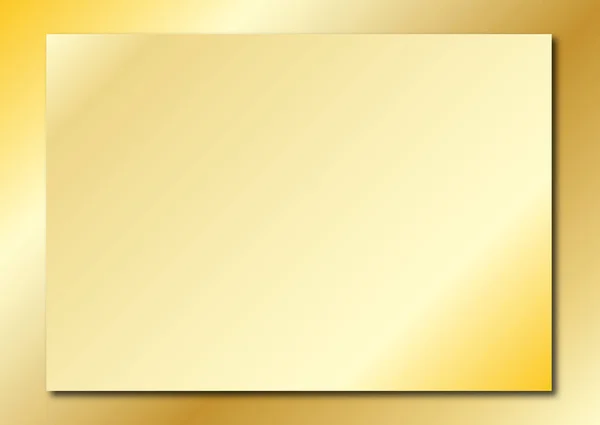 Gouden Plaquette Witte Achtergrond — Stockfoto