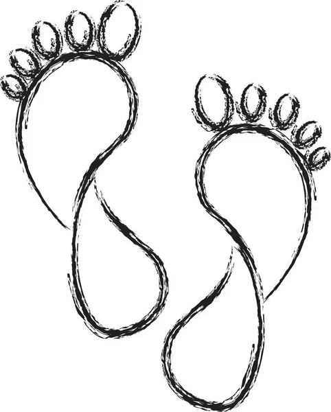 Human Footprints Line Drawing Texture — Stock Photo, Image