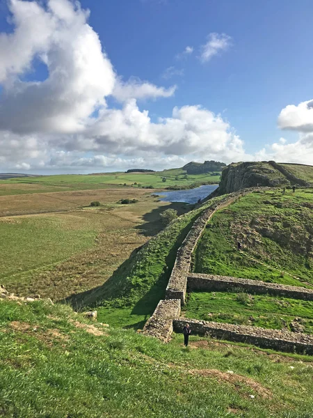 Τείχος Του Αδριανού Στην Περιοχή Northumberland — Φωτογραφία Αρχείου