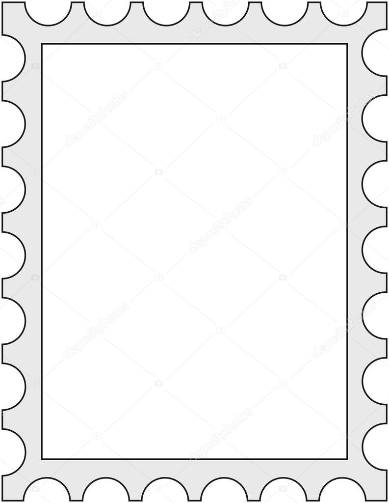 Stamp border with blank area