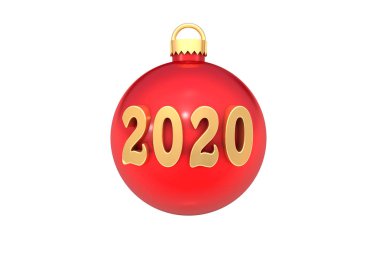 2020 3d kırmızı biblo