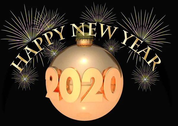 2020 Felice Anno Nuovo Illustrazione Foto Stock