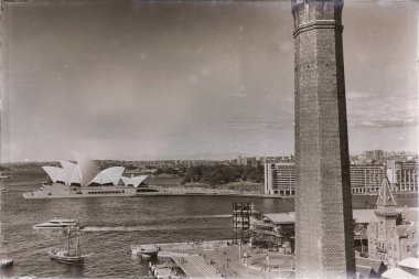 Avustralya'da sydney opera evi koyun ve CIT manzarası