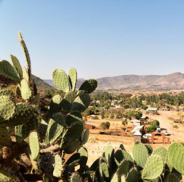 Etiyopya Afrika'da panorama Vadisi Dağ ve gökyüzü