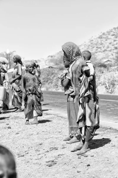 Ethiopie Danakil Circa Janvier 2018 Personnes Non Identifiées Dans Rue — Photo