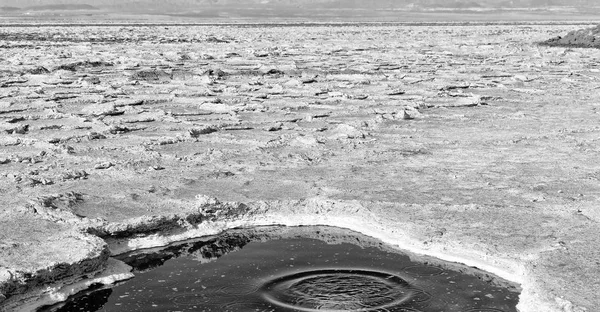 Danakil Etiopia Africa Lago Nero Con Olio Bollente — Foto Stock