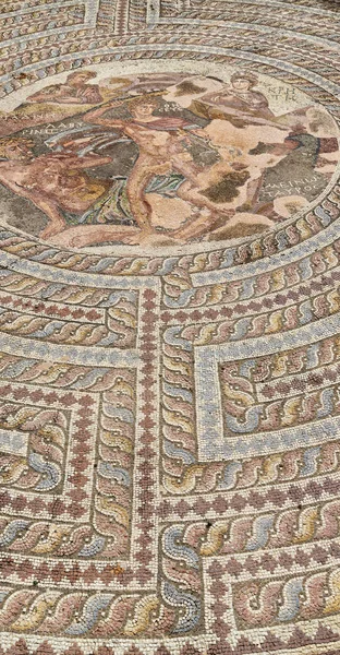 Paphos Cyprus Mosaico Velho Roman Antigo Arruinar Civilização Velha — Fotografia de Stock