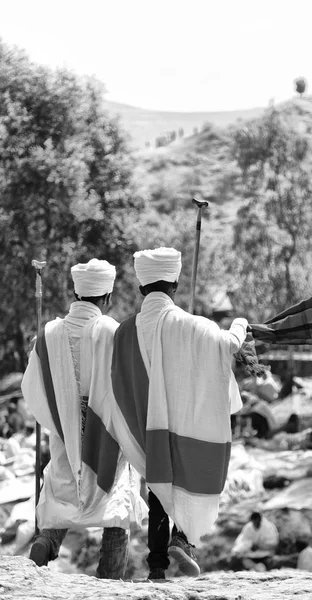 Ethiopie Lalibela Circa Janvier 2018 Personnes Non Identifiées Dans Foule — Photo