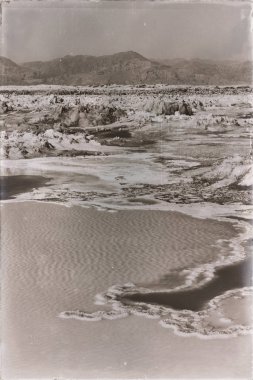 Danakil Etiyopya Afrika'da dallol volkanik depresyon