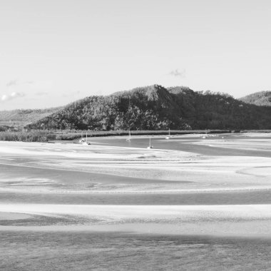 Avustralya plaj Whitsunday Adası cennet kavramı gibi ve rahatla