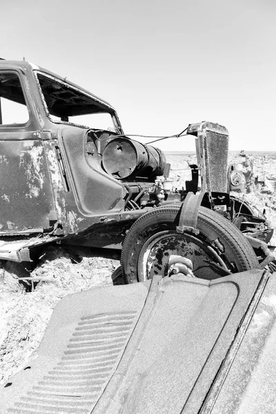 Danakil Ethiopia Africa Old Abandoned Italian Village Colony Rusty Antique — Stock Photo, Image