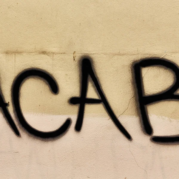 acab şiddet anddivision kavramı gibi boyalı kelimelerin eski duvar