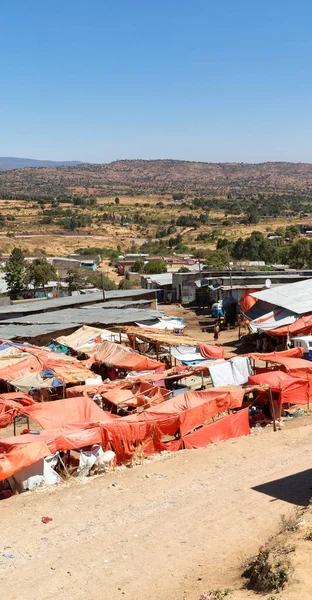 Ethiopia Lalibela Circa January 2018 Unidentified People Crowd Market — Stock Photo, Image