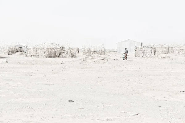 Ethiopia Africa Casa Pobre Gente Desierto Piedra — Foto de Stock