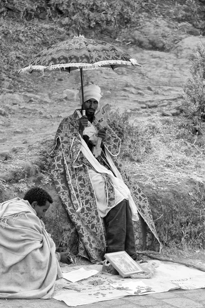 Etiópia Lalibela Circa Janeiro 2018 Pessoas Não Identificadas Multidão Genna — Fotografia de Stock